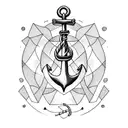 anchor with grape tattoo design idea