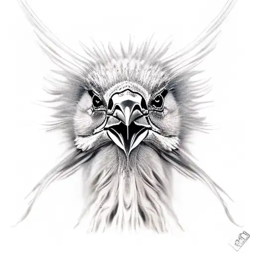 emu running tattoo design idea