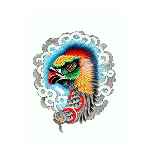 emu running tattoo design idea