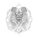 magic spell tattoo design idea