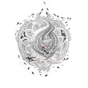 magic spell tattoo design idea