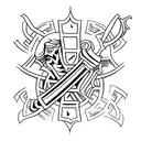 manly, warrior, biblical, scripture  tattoo design idea