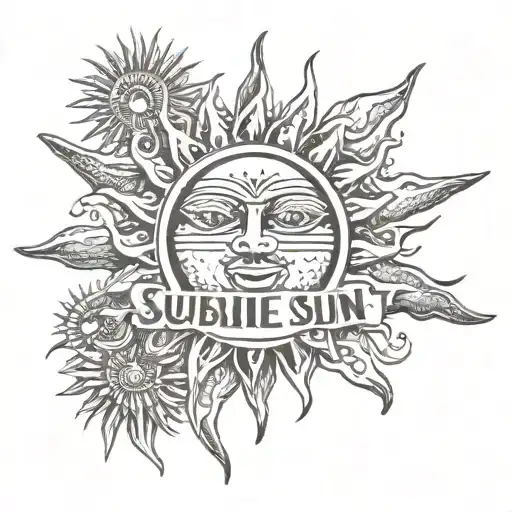 sublime sun tattoo design idea