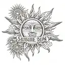 sublime sun tattoo design idea