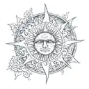 sublime sun tattoo design idea