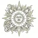 sublime sun tattoo design idea