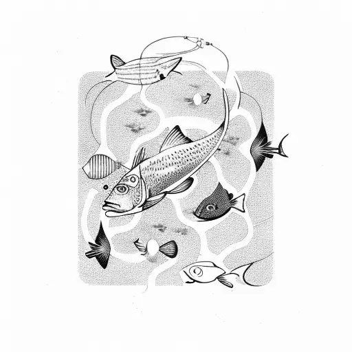 Pisces constellation with fish on both ends  tattoo design idea