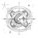 Pisces constellation tattoo design idea