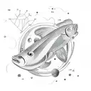 Pisces constellation tattoo design idea