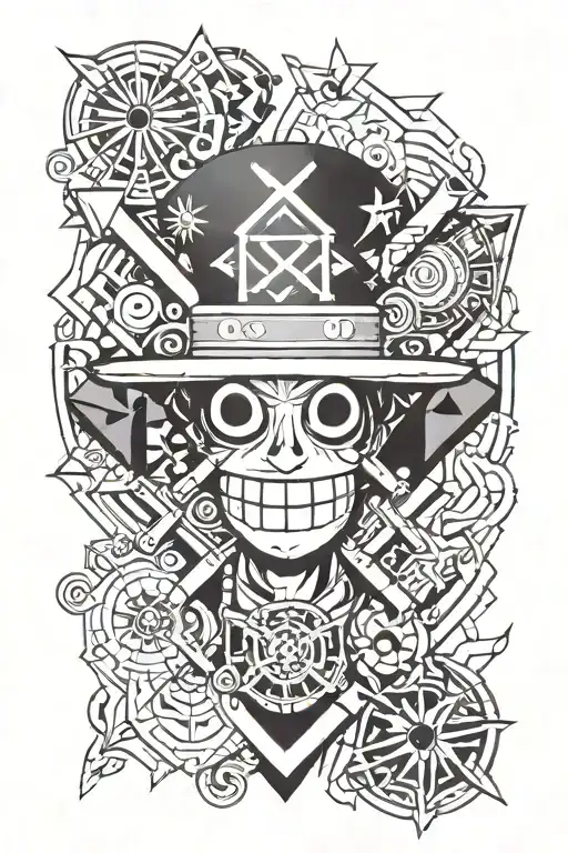 one piece anime tattoo design idea