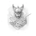 sharp Hourglass  tattoo design idea