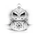 sharp Hourglass  tattoo design idea