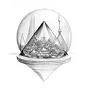 sharp Hourglass  tattoo design idea