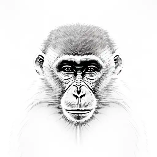 monkey behind bars tattoo design idea