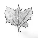 ivy leaf tattoo design idea