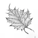 ivy leaf tattoo design idea