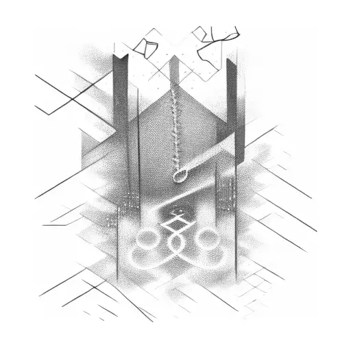 Musical notes forming a silhouette of Kanye West tattoo design idea