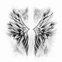 Cross Wings tattoo design idea