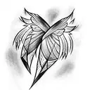 Cross Wings tattoo design idea