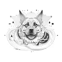 pets love tattoo design idea