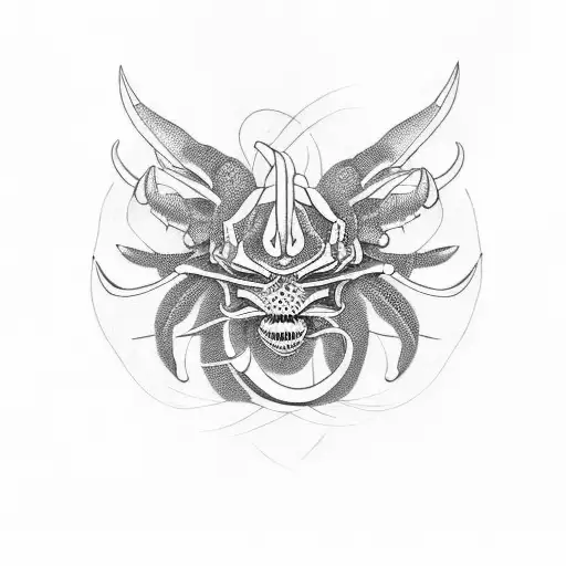 Cancer and scorpio zodiac tattoo design idea