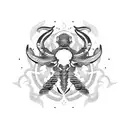 Cancer and scorpio zodiac tattoo design idea