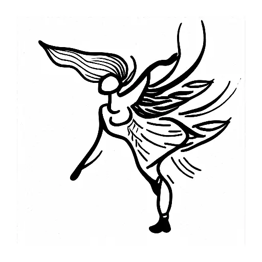 Dance shifting into drama acting tattoo design idea