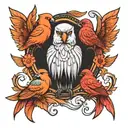 birds of a feather  tattoo design idea