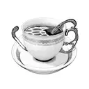 geranium in a teacup tattoo design idea