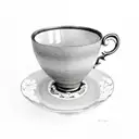 geranium in a teacup tattoo design idea