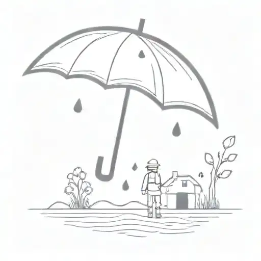 rainy day coldplay artist song tattoo design idea