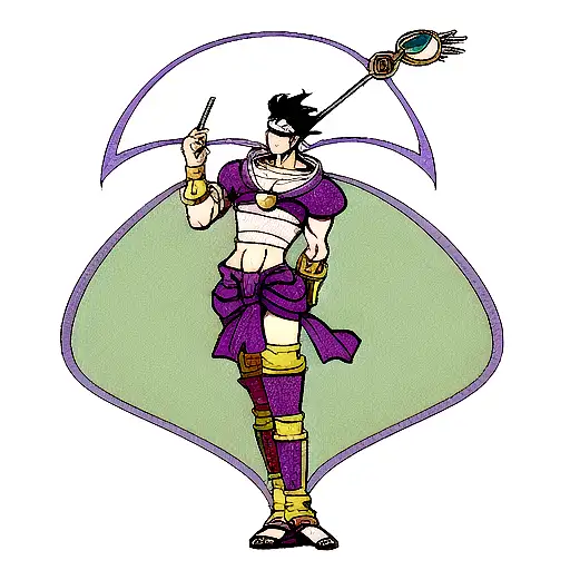 Tarot card from jojo's anime tattoo design idea