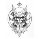 Tarot Death card from jojo's anime tattoo design idea