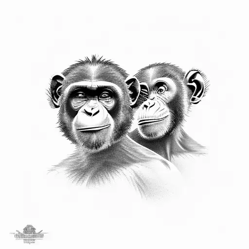 Chimp tattoo design idea