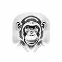 Chimp tattoo design idea