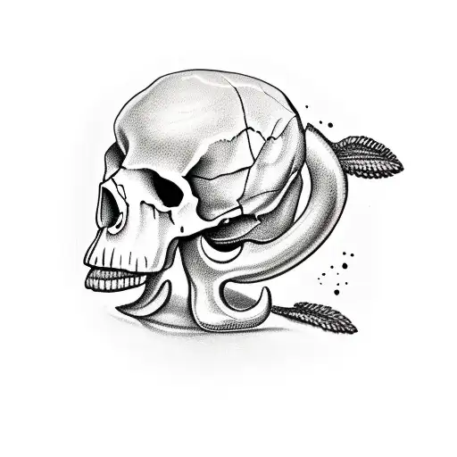 cow's skull where in it grows a olive tree tattoo design idea