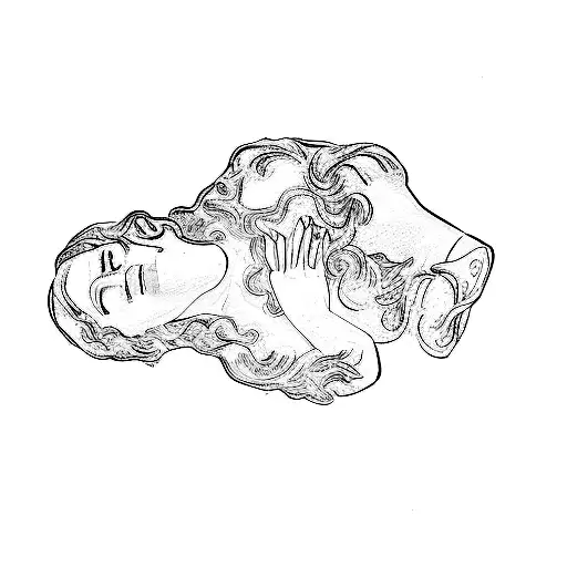 a sculpture of a woman tattoo design idea