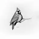 simple cardinal bird tattoo design idea
