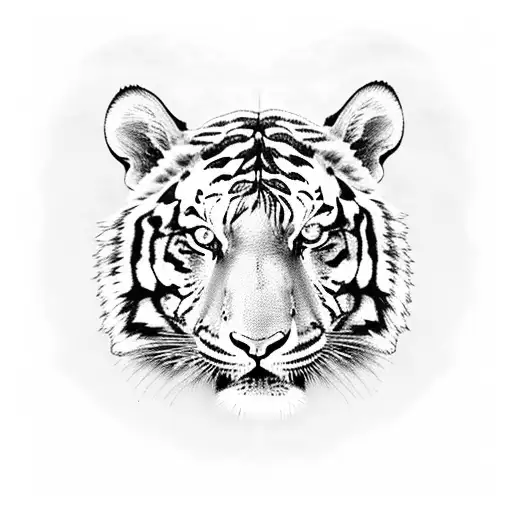 Tiger full body tattoo design idea