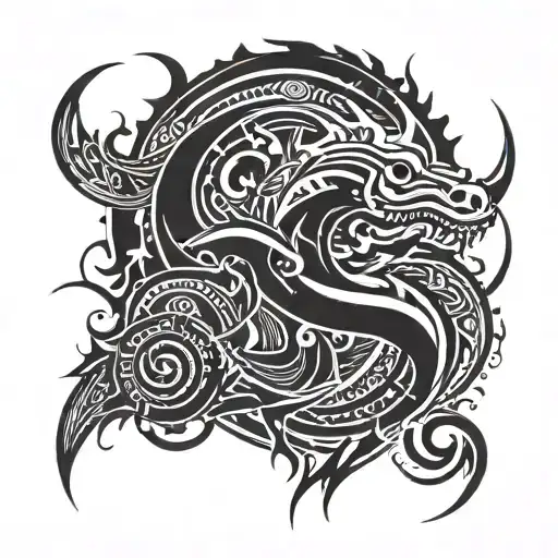 risk taker storm tattoo design idea