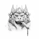 savage firefighter tattoo design idea