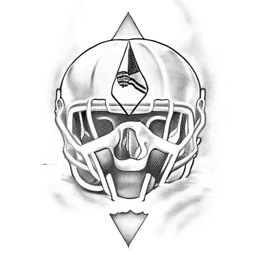 american football tattoo design idea