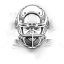 american football player tattoo design idea