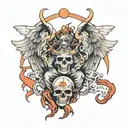 heaven and hell  tattoo design idea