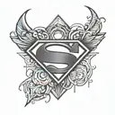 Superman logo tattoo design idea