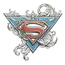 Superman logo tattoo design idea