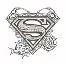 Superman logo tattoo design idea