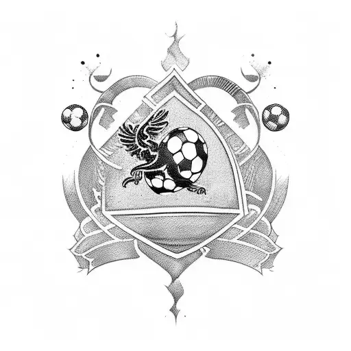 pasion por el futbol y el amor a la familia tattoo design idea