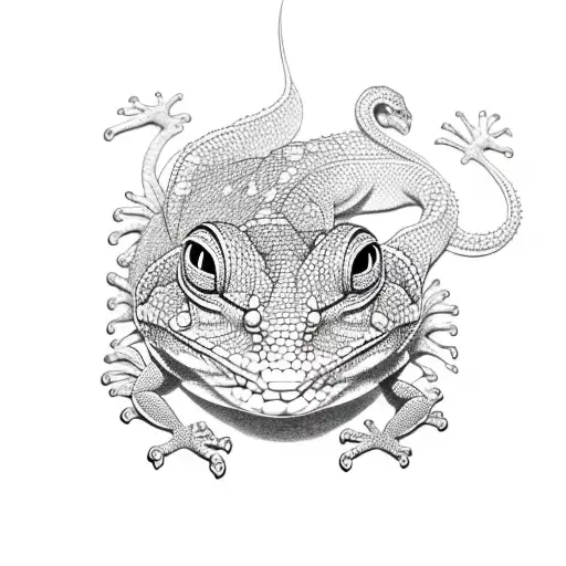 gecko tattoo design idea