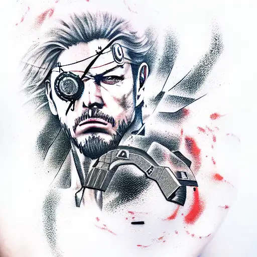 metal gear solid tattoo design idea